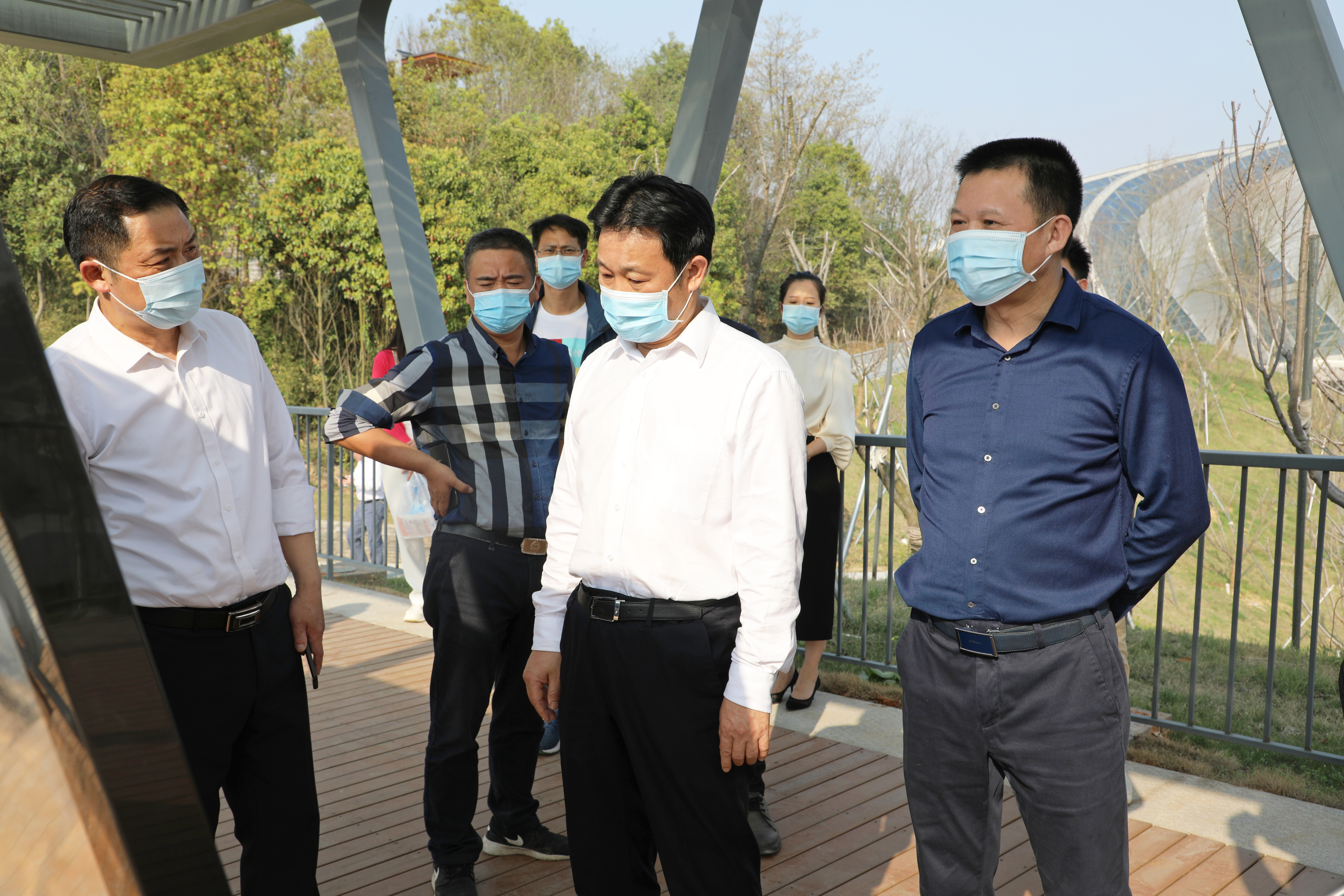 3月15日，市委副書記、湖南省第十四屆運動會，第十一屆殘疾人運動會岳陽市籌備委員會執(zhí)行主任李摯調(diào)研第十四屆省運會部分場館建設(shè)項目。.jpg